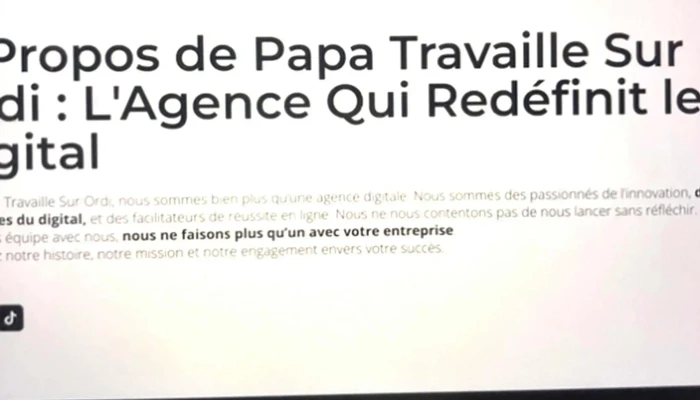 Creation Site Internet Papa Travaille Sur Ordi Concepteur De Sites web - Agen